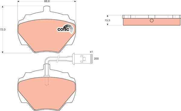 TRW GDB976 - Kit pastiglie freno, Freno a disco autozon.pro