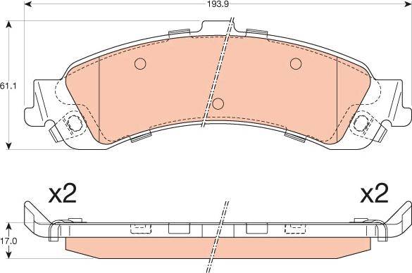 TRW GDB4454 - Kit pastiglie freno, Freno a disco autozon.pro