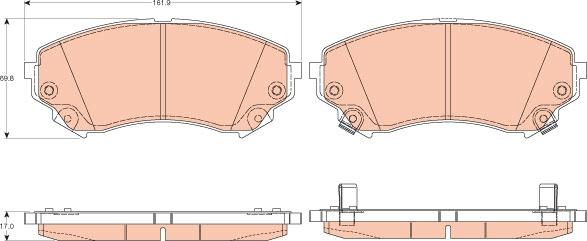 TRW GDB4456 - Kit pastiglie freno, Freno a disco autozon.pro