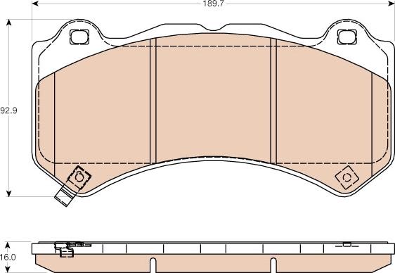 TRW GDB4450 - Kit pastiglie freno, Freno a disco autozon.pro