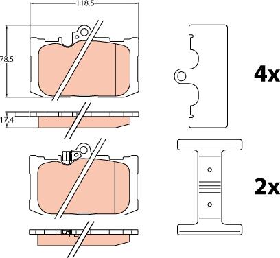 TRW GDB4460 - Kit pastiglie freno, Freno a disco autozon.pro