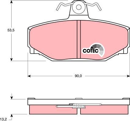 TRW GDB442 - Kit pastiglie freno, Freno a disco autozon.pro