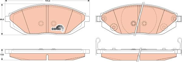 TRW GDB4606 - Kit pastiglie freno, Freno a disco autozon.pro