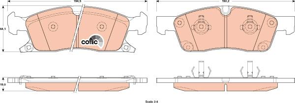 TRW GDB4603 - Kit pastiglie freno, Freno a disco autozon.pro