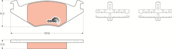 TRW GDB463 - Kit pastiglie freno, Freno a disco autozon.pro