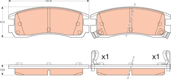 TRW GDB4098DT - Kit pastiglie freno, Freno a disco autozon.pro