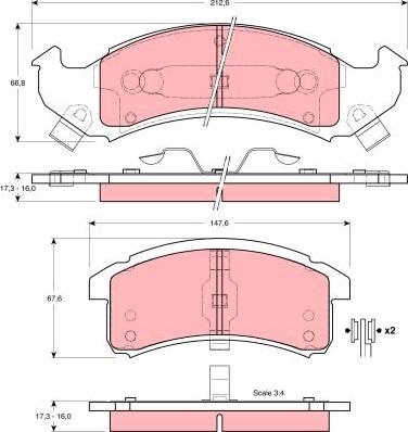 TRW GDB4054 - Kit pastiglie freno, Freno a disco autozon.pro