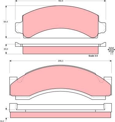 TRW GDB4053 - Kit pastiglie freno, Freno a disco autozon.pro