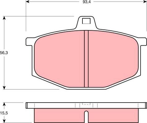 TRW GDB405 - Kit pastiglie freno, Freno a disco autozon.pro