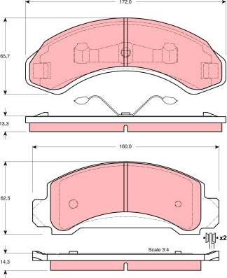 TRW GDB4004 - Kit pastiglie freno, Freno a disco autozon.pro