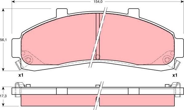 TRW GDB4010 - Kit pastiglie freno, Freno a disco autozon.pro