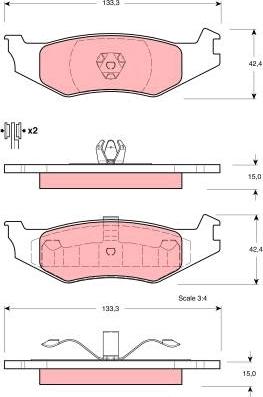 TRW GDB4012 - Kit pastiglie freno, Freno a disco autozon.pro