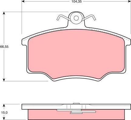 TRW GDB403 - Kit pastiglie freno, Freno a disco autozon.pro