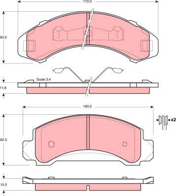 TRW GDB4021 - Kit pastiglie freno, Freno a disco autozon.pro