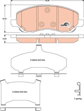 TRW GDB4142 - Kit pastiglie freno, Freno a disco autozon.pro