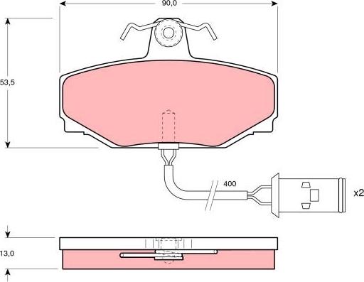 TRW GDB412 - Kit pastiglie freno, Freno a disco autozon.pro