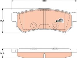 TRW GDB4178DT - Kit pastiglie freno, Freno a disco autozon.pro