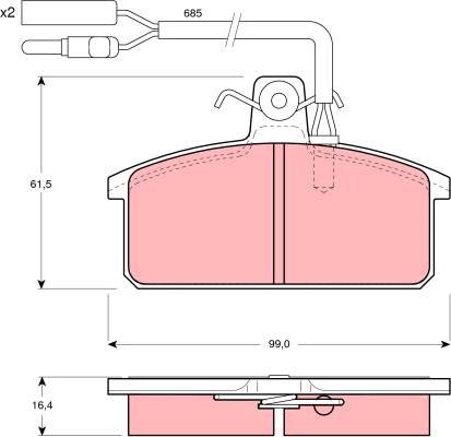 TRW GDB417 - Kit pastiglie freno, Freno a disco autozon.pro