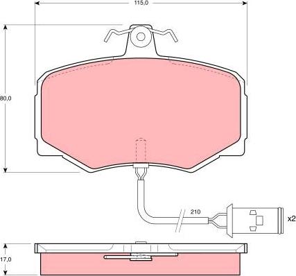 TRW GDB421 - Kit pastiglie freno, Freno a disco autozon.pro