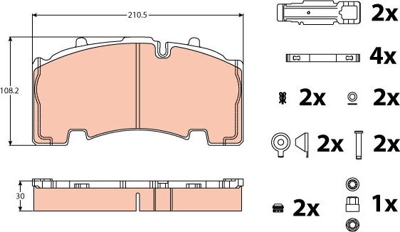 TRW GDB5093 - Kit pastiglie freno, Freno a disco autozon.pro