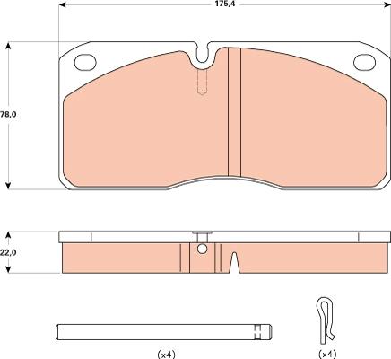 TRW GDB5058 - Kit pastiglie freno, Freno a disco autozon.pro