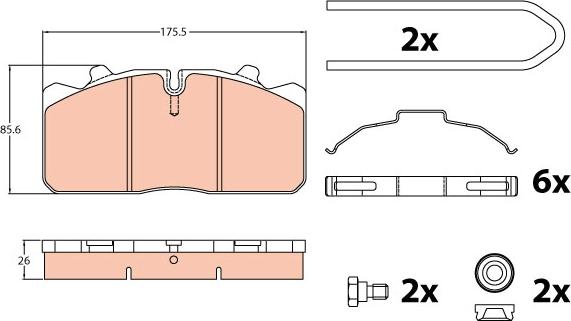 TRW GDB5069 - Kit pastiglie freno, Freno a disco autozon.pro