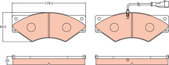 TRW GDB5063 - Kit pastiglie freno, Freno a disco autozon.pro