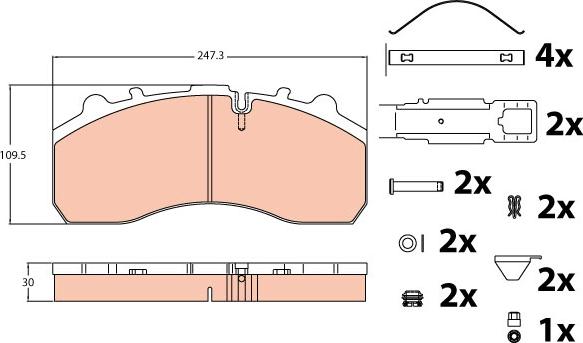 TRW GDB5067 - Kit pastiglie freno, Freno a disco autozon.pro