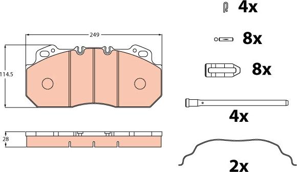 TRW GDB5019 - Kit pastiglie freno, Freno a disco autozon.pro