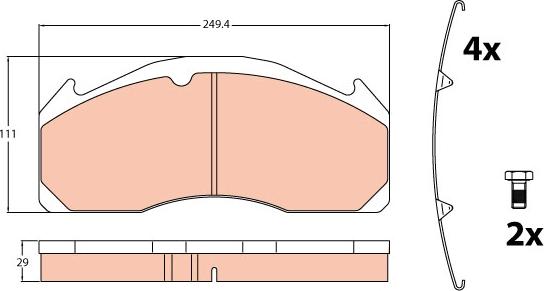 TRW GDB5085 - Kit pastiglie freno, Freno a disco autozon.pro