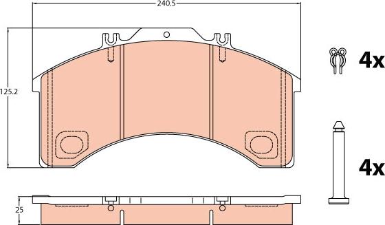 TRW GDB5024 - Kit pastiglie freno, Freno a disco autozon.pro