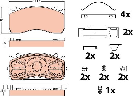 TRW GDB5073 - Kit pastiglie freno, Freno a disco autozon.pro