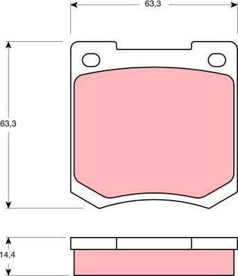 TRW GDB535 - Kit pastiglie freno, Freno a disco autozon.pro