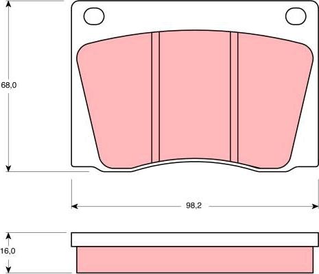 TRW GDB531 - Kit pastiglie freno, Freno a disco autozon.pro