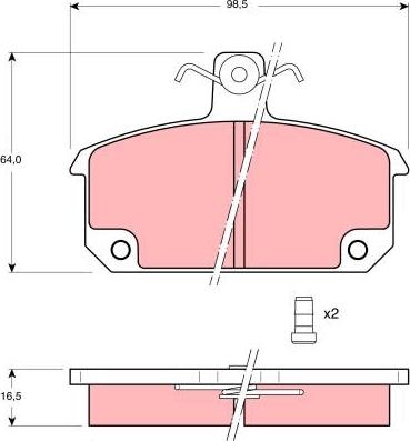 TRW GDB632 - Kit pastiglie freno, Freno a disco autozon.pro