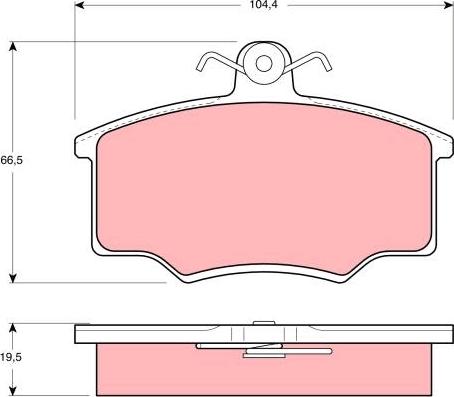 TRW GDB628 - Kit pastiglie freno, Freno a disco autozon.pro