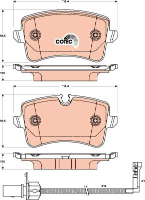 AUDI 4G0 698 451 L - Kit pastiglie freno, Freno a disco autozon.pro