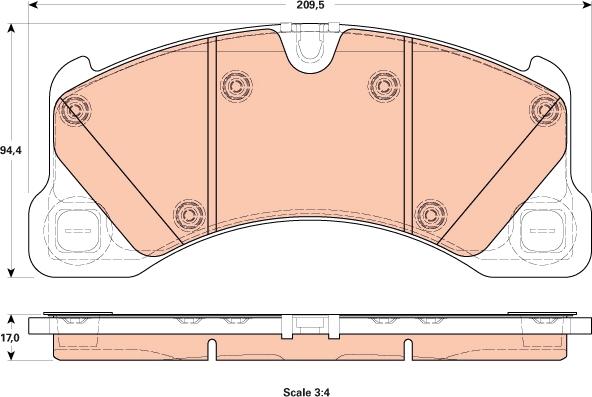 TRW GDB1914 - Kit pastiglie freno, Freno a disco autozon.pro