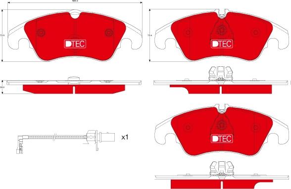 TRW GDB1916DTE - Kit pastiglie freno, Freno a disco autozon.pro