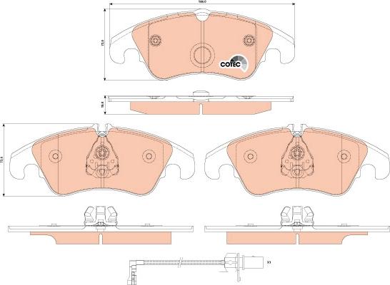 TRW GDB1916 - Kit pastiglie freno, Freno a disco autozon.pro