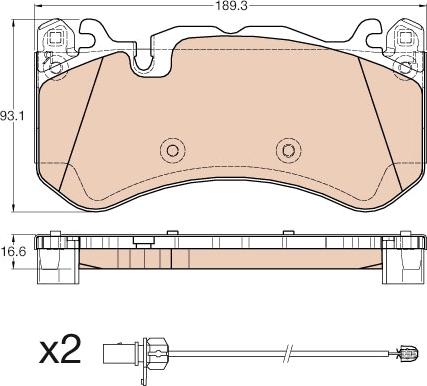 ATE 604864 - Kit pastiglie freno, Freno a disco autozon.pro