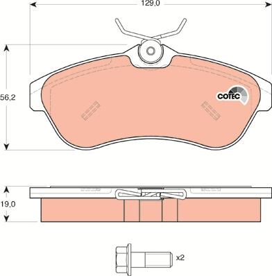 TRW GDB1496 - Kit pastiglie freno, Freno a disco autozon.pro