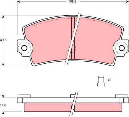 TRW GDB149 - Kit pastiglie freno, Freno a disco autozon.pro