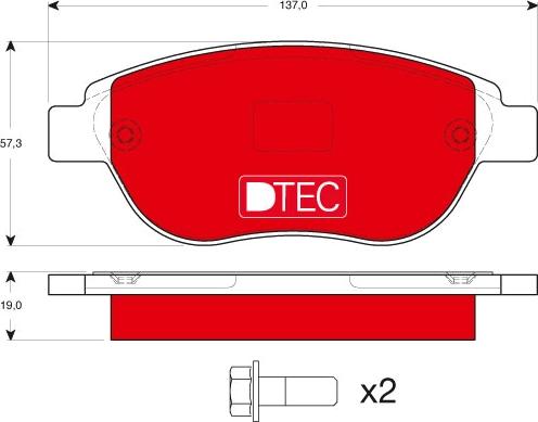 TRW GDB1464DTE - Kit pastiglie freno, Freno a disco autozon.pro