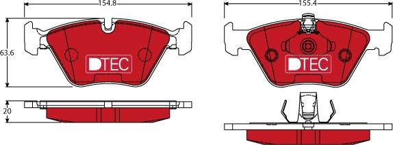 TRW GDB1404DTE - Kit pastiglie freno, Freno a disco autozon.pro