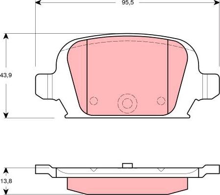 TRW GDB1412 - Kit pastiglie freno, Freno a disco autozon.pro