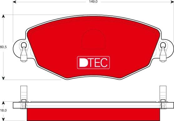 TRW GDB1434DTE - Kit pastiglie freno, Freno a disco autozon.pro