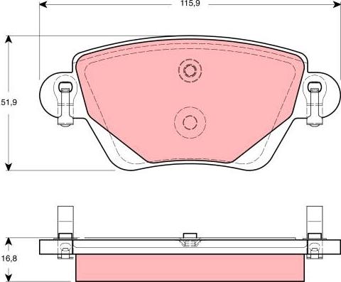 TRW GDB1435 - Kit pastiglie freno, Freno a disco autozon.pro