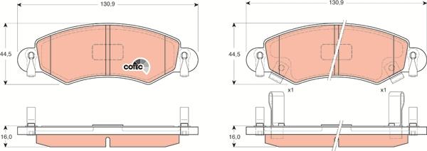 TRW GDB1420 - Kit pastiglie freno, Freno a disco autozon.pro