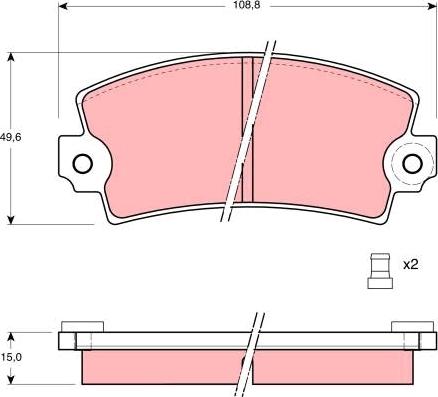 TRW GDB147 - Kit pastiglie freno, Freno a disco autozon.pro